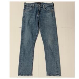 Citizens of Humanity Elsa Mid Rise Slim Fit Crop Distressed Jeans, Size 25